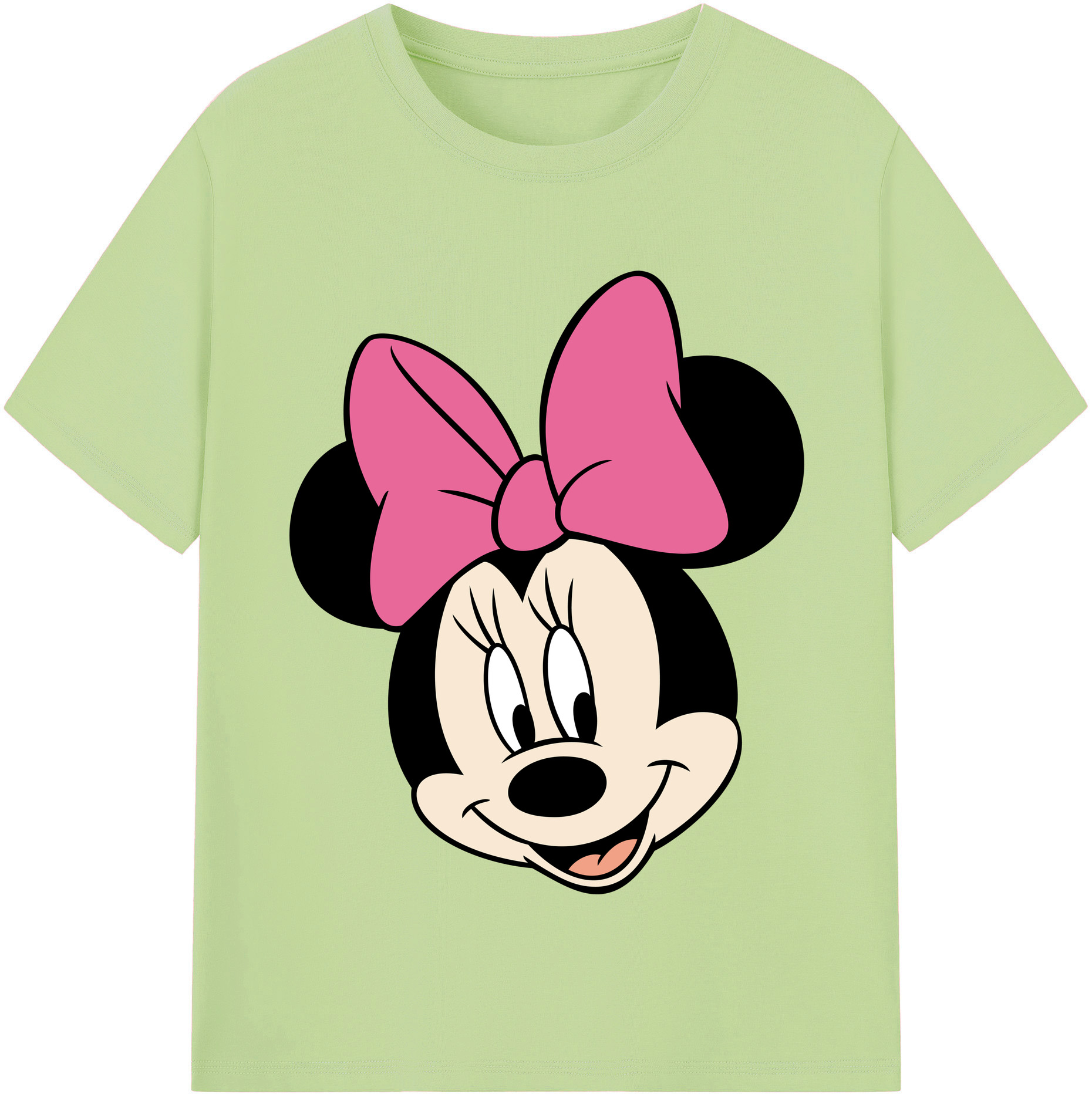 （画像用） ミッキーマウス Mickey Mouse 綿100％半袖Tシャツ（フロントプリント）